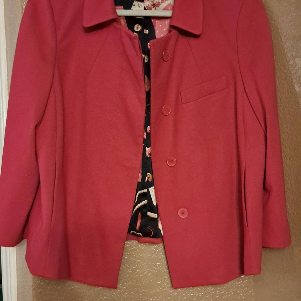 Talbots Women's Vibrant Pink Blazer